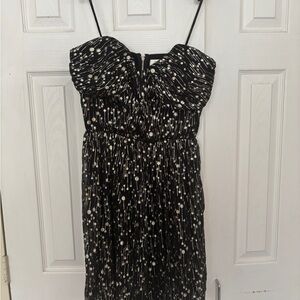 ERIN by Erin Fetherston Black and Gold Strapless Dress